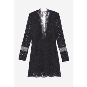 Sandro Paris Megan black lace dress Size 4-6